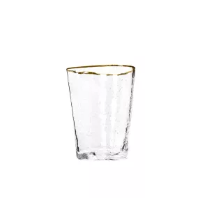 KARE Hommage Kézműves Üvegpohár Arany Szegéllyel 300ml