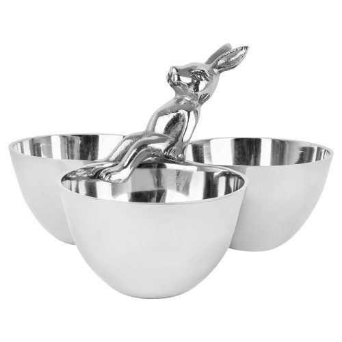Kare Design Bunny Tre Alumínium Előételes Tál Nyuszi Díszítéssel