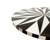 Kare Design Domero Star Geometrikus MDF Kisasztal Fehér-Fekete Arany