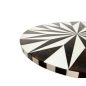 Kare Design Domero Star Geometrikus MDF Kisasztal Fehér-Fekete Arany