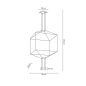 King Home Flusso 4 Geometrikus LED Függőlámpa Fekete