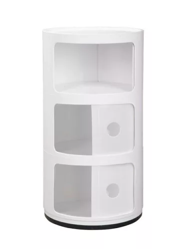 King Home Combi 3 Tárolószekrény ABS Fehér Fényes