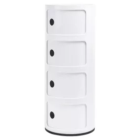   King Home Combi 4 Tárolószekrény ABS Fehér Csúszóajtós