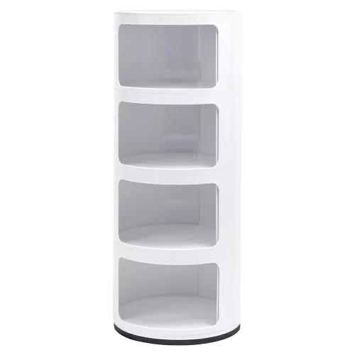 King Home Combi 4 Tárolószekrény ABS Fehér Csúszóajtós