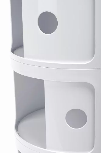 King Home Combi 4 Tárolószekrény ABS Fehér Csúszóajtós