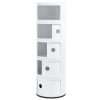 King Home Combi 5 Tárolószekrény ABS Fehér Fényes