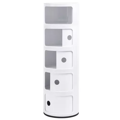 King Home Combi 5 Tárolószekrény ABS Fehér Fényes