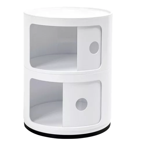 King Home Combi 2 Tárolószekrény ABS Fehér Fényes