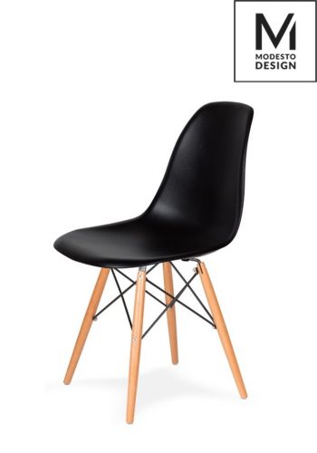 Modesto Design DSW Műanyag Szék Fekete Bükkfa