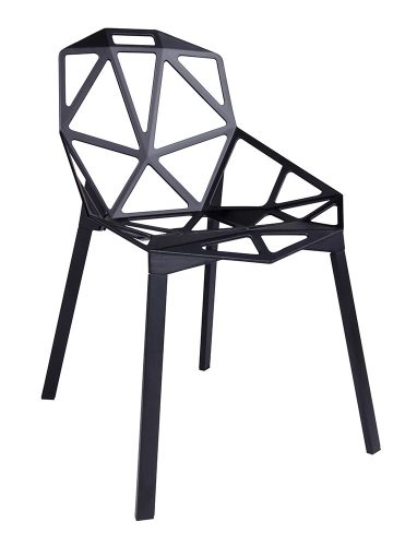King Home Split Premium Geometrikus Alumínium Szék Fekete