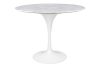 King Home Tulip Marble Kerek Étkezőasztal Carrara Márvány Fehér