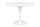 King Home Tulip Premium Kerek Étkezőasztal MDF Fehér Fényes GT-09R.100