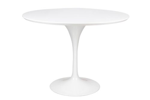 King Home Tulip Premium Kerek Étkezőasztal MDF Fehér Fényes GT-09R.100