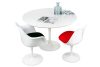 King Home Tulip Premium Kerek Étkezőasztal MDF Fehér Fényes GT-09R.100