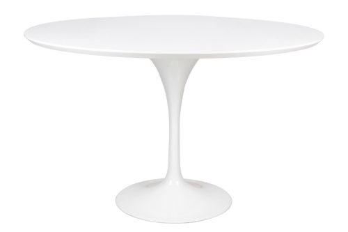 King Home Tulip Premium Kerek Étkezőasztal MDF Fehér Fényes GT-09R.120