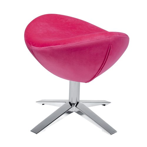 King Home Egg Széles Velvet Lábtartó Fukszia