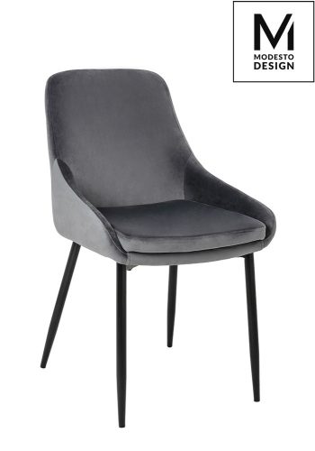 Modesto Design CLOVER Bársony Étkezőszék Sötétszürke