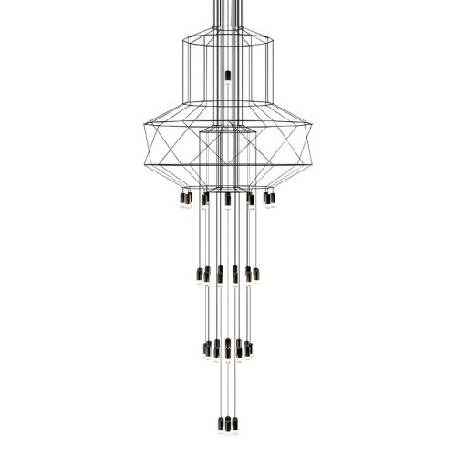 King Home Flusso 43 Geometrikus Függőlámpa Fekete LED