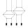 King Home Flusso Line 4 Geometrikus Fekete LED Függőlámpa