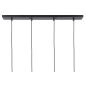King Home Flusso Line 4 Geometrikus Fekete LED Függőlámpa