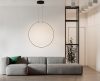 King Home Circulo 100 LED Függőlámpa Fém Fekete Minimál