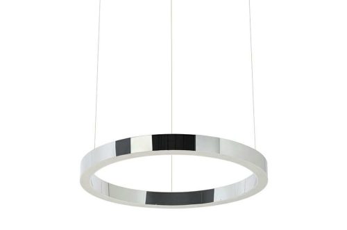 King Home Ring 40 LED Polírozott Acél Függőlámpa Ezüst