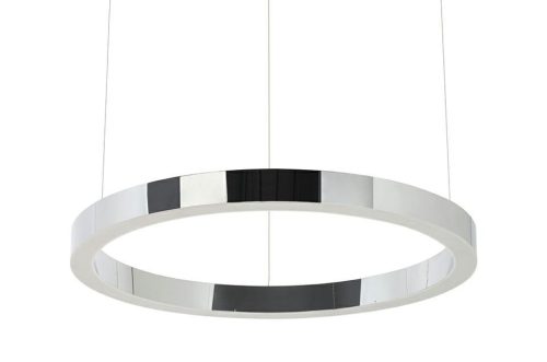 King Home Ring 60 LED Polírozott Acél Függőlámpa Ezüst