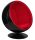 King Home Ball Black Forgó Fotel Üvegszálas Piros Hangszigetelt