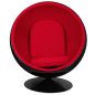 King Home Ball Black Forgó Fotel Üvegszálas Piros Hangszigetelt
