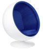King Home Ball Üvegszálas Forgó Fotel Fehér-Kék