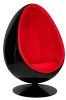 King Home Ovalia Black Forgó Fotel Üvegszálas Fekete-Piros