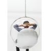 King Home Bubble Függő Fotel Akril Fehér Műbőr Párnával
