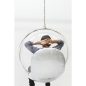 King Home Bubble Függő Fotel Akril Fehér Műbőr Párnával