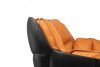King Home Shiba Forgószék Üvegszálas Műbőr Fekete-Konyak Modern