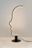 King Home Face Table LED Asztali Lámpa Fekete Minimalista