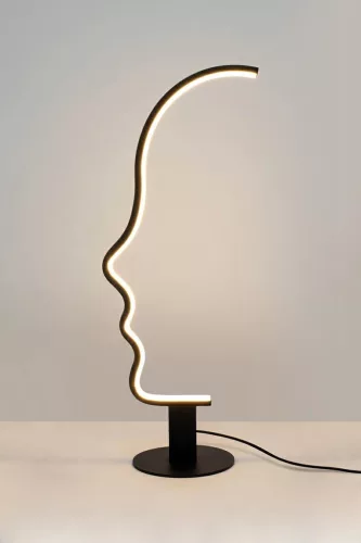King Home Face Table LED Asztali Lámpa Fekete Minimalista