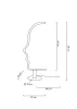 King Home Face Table LED Asztali Lámpa Fekete Minimalista