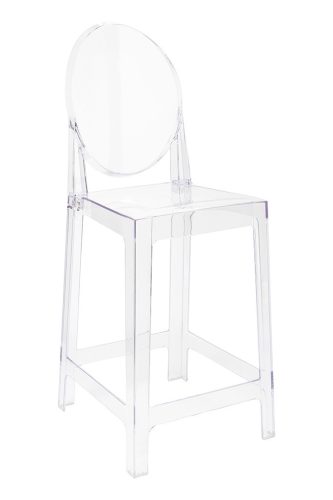 King Home Victoria Átlátszó Polikarbonát Bárszék 65 cm