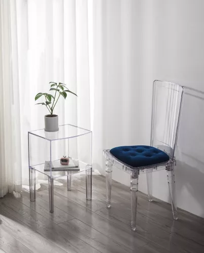 King Home Vision Átlátszó Polikarbonát Éjjeliszekrény