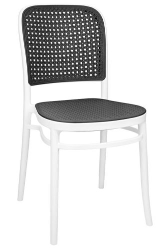 King Home Wicky Polipropilén Kerti Szék Szürke Rattan Hatású