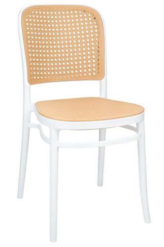 King Home Wicky Rattan Hatású Polipropilén Szék Fehér