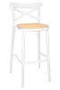 King Home Country Rattan Bárszék Fehér