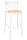 King Home Country Rattan Bárszék Fehér