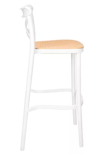 King Home Country Rattan Bárszék Fehér