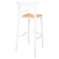 King Home Country Rattan Bárszék Fehér