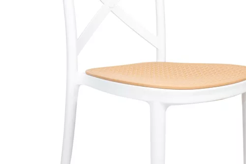 King Home Country Rattan Bárszék Fehér