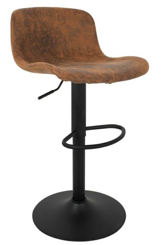 King Home STOR Állítható Bárszék PU Bőr Barna Vintage