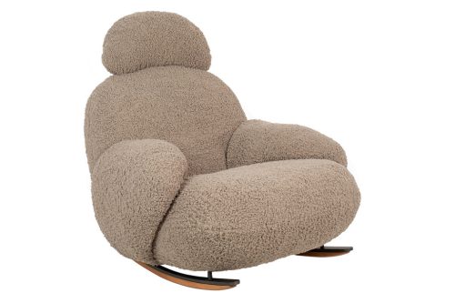 King Home Plush Teddy Hintaszék Sötét Bézs