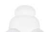 King Home Plush Fur Fehér Teddy Hintaszék Tölgyfa Talppal