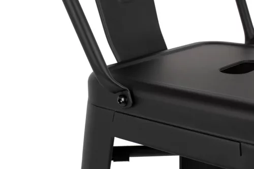 King Home Tower Big Back Fém Bárszék Fekete